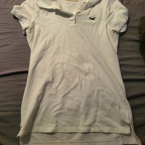 Hollister white polo